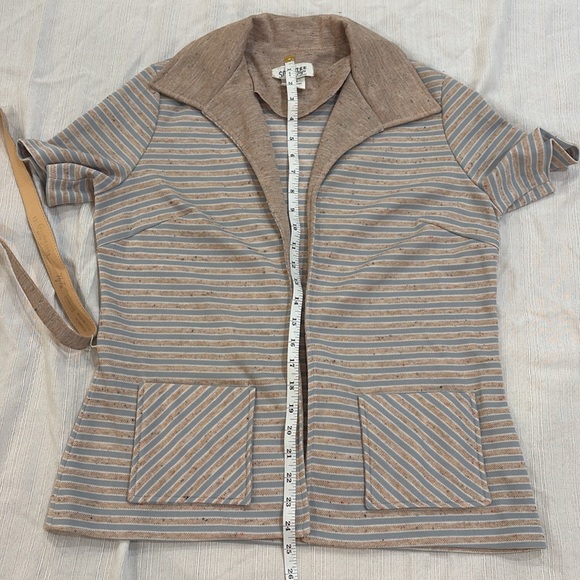 Vintage 1970s Short Sleeved Shacket With Belt - Picture 8 of 11